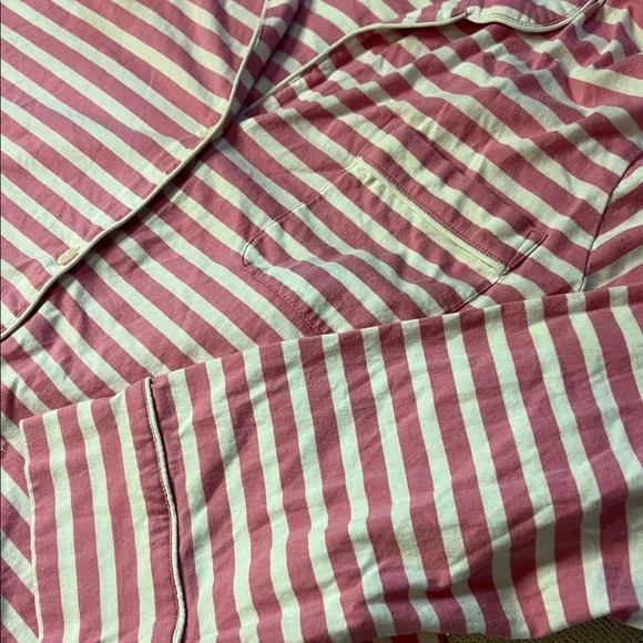 J. Crew Pink and White Striped Pajama Set. Size 2X - Picture 4 of 16